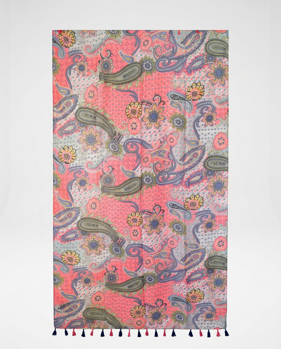 Noor Coral Paisley Sarong