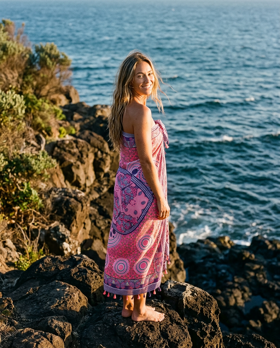 Noor Rose Mandala Sarong