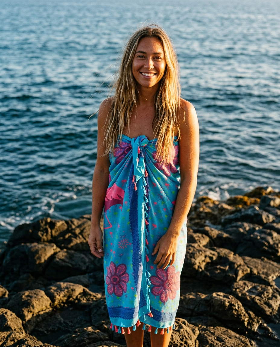 Noor Sky Daisy Sarong