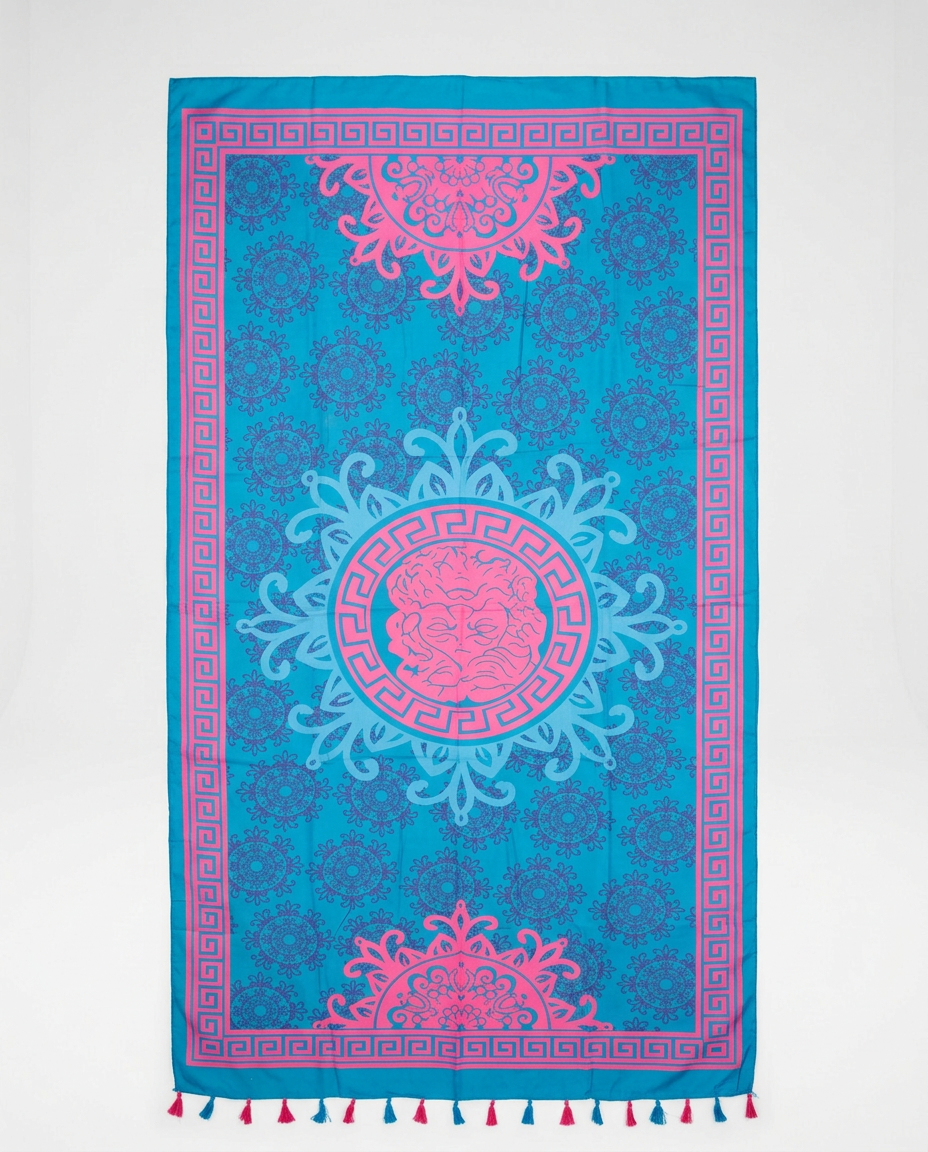 Noor Teal Baroque Sarong