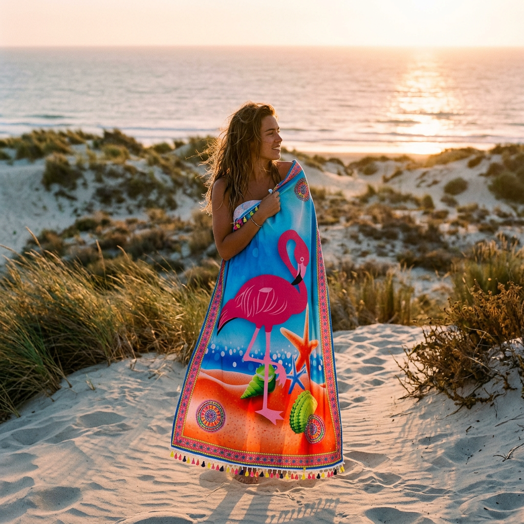 Flamingo Beach Sarong