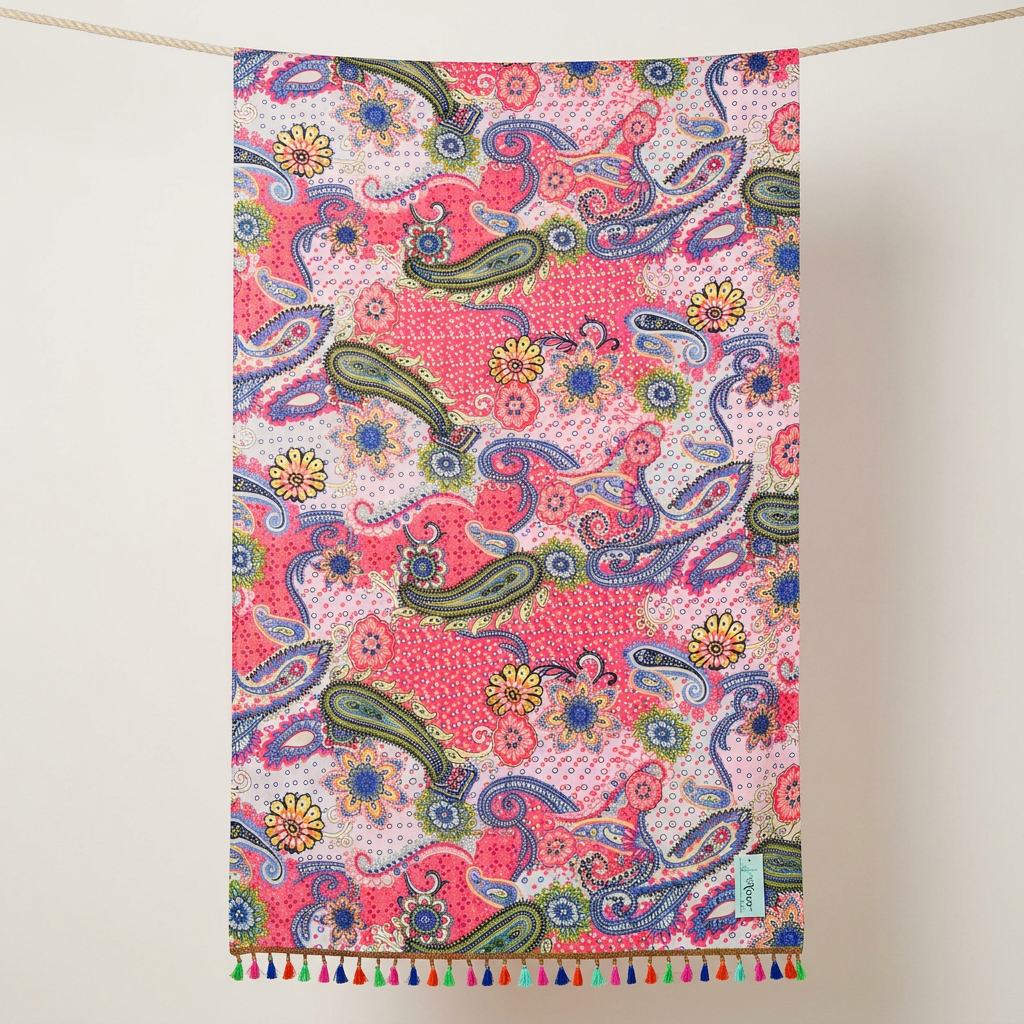 Vintage Paisley Beach Sarong