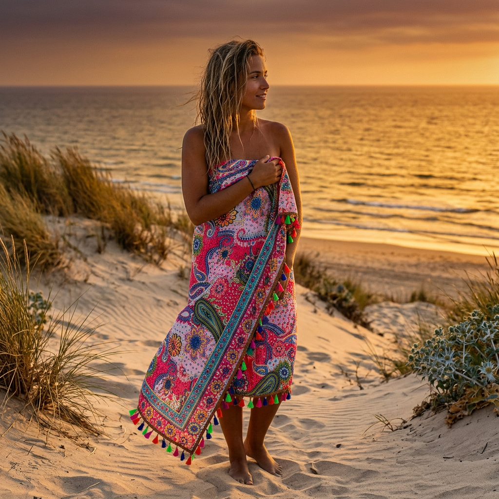 Vintage Paisley Beach Sarong