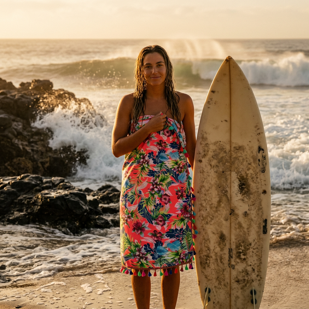 Psychedelic Waves Beach Sarong