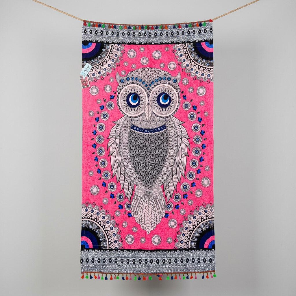 Amethyst Owl Beach Sarong