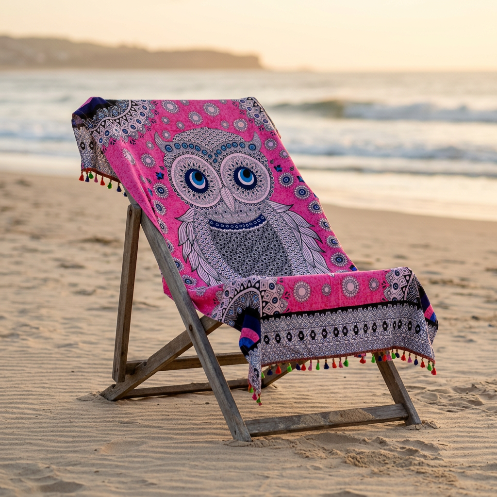 Amethyst Owl Beach Sarong