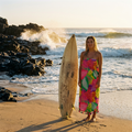 Neon Garden Beach Sarong