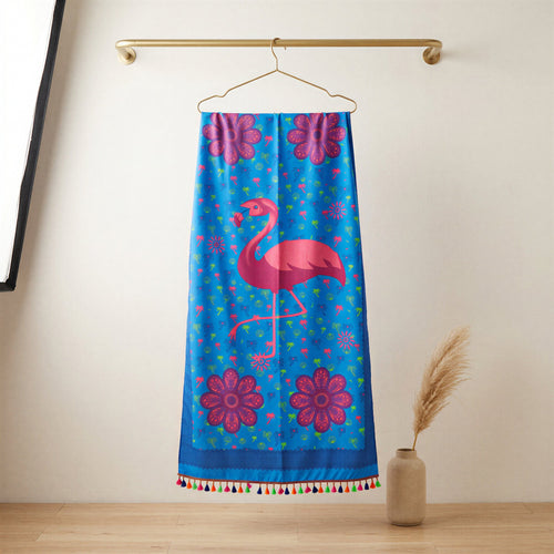 Electric Flamingo Beach Sarong